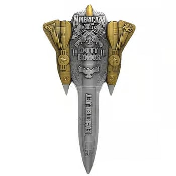 2024 Chad 2 oz Silver Fighter Jet Gilded Shaped Coin .999 Fine (1 of 2)