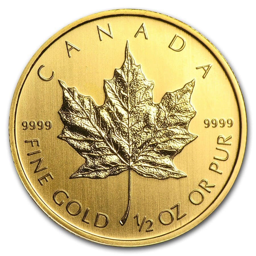 Canada 1/2 oz Gold Maple Leaf (Random Year) (1 of 2)