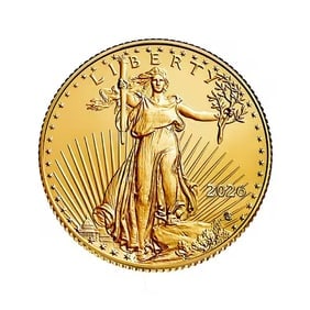 Random American Gold Eagle 1/10 oz Uncirculated (50 Coin Tube): The American Gold Eagle 1/10 oz Uncirculated (Random Year) tube contains 50 coins, each struck in 22-karat gold (.9167 fine) with full U.S. government backing for weight and purity. A highly liquid bu