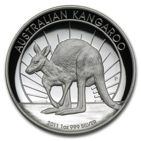 2011 Australia 1 oz Silver Kangaroo Proof (High Relief) (1 of 2)