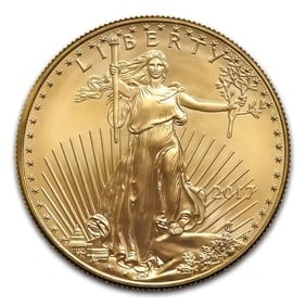 American Gold Eagle 1/10 oz Uncirculated - Random Year: American Gold Eagle 1/10 oz Uncirculated - Random Year: Brilliant uncirculated gold coin featuring Saint-Gaudens’ Lady Liberty obverse and nesting bald eagles reverse, US Mint-guaranteed for weight,
