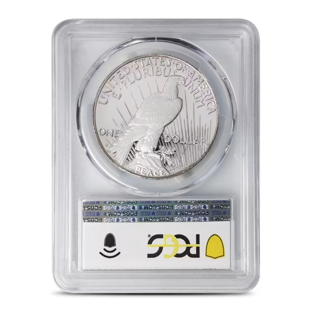 2024 Proof Peace Silver Dollar Coin PF/PR69 (Varied Label, PCGS or NGC): Certified PF69/PR69 by PCGS or NGC, this modern Proof Peace Dollar pays tribute to one of America's most beloved coin designs. Featuring outstanding quality and eye appeal, it is an exceptional additi