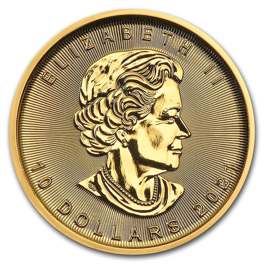 2021 Canada 1/4 oz Gold Maple Leaf BU: 2021 Canada 1/4 oz Gold Maple Leaf BU, struck in 1/4 troy ounce of .9999 fine gold, features the iconic Twin Maples design with world-renowned Canadian craftsmanship. Multiples of 20 are shipped in se