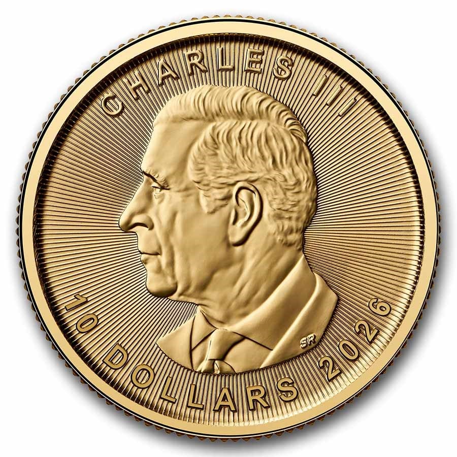 2026 Canada 1/4 oz Gold Maple Leaf BU: 2026 Canada 1/4 oz Gold Maple Leaf BU, struck in 1/4 troy ounce of .9999 fine gold, combines iconic Canadian design with advanced security features. Multiples of 10 are packaged in original RCM plasti