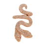 Diamond and Ruby Eye Double Headed Snake Ring in 18K Rose Gold