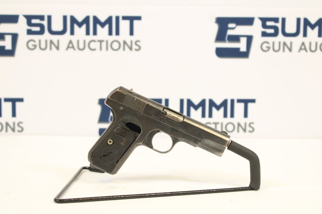 Colt M1903 Pocket Hammerless .32 Rimless: This gun comes with 1 single stack magazine, ramp front and static rear sight. Grip safety and lever safety. Grips are cracked. Please see photos.