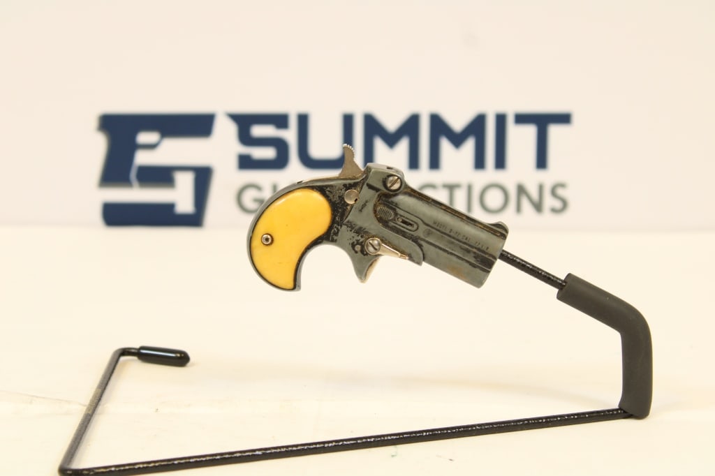 Davis Industries D-22 .22 LR: This derringer comes with a ramp front sight, has a smooth action, and shows heavy signs of usage. Please see photos.
