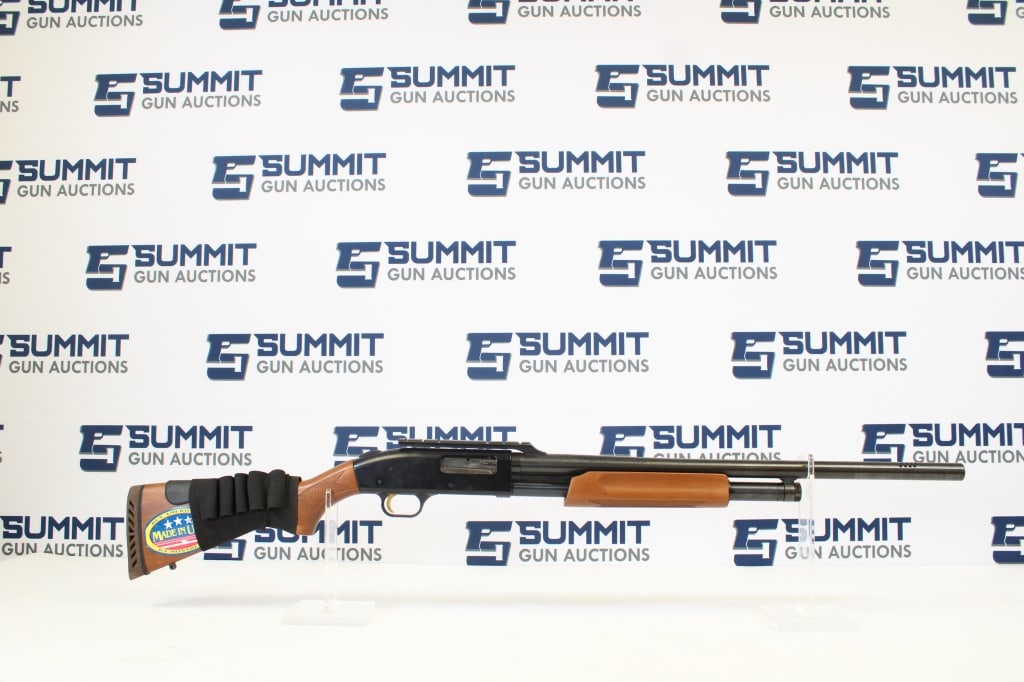 Mossberg 500A 12ga: The Mossberg 500 12ga Pump Action Shotgun is a standard pump action shotgun featuring dual extractors, steel-to-steel lockup, twin action bars and an anti jam elevator. This one has a vented barrel an