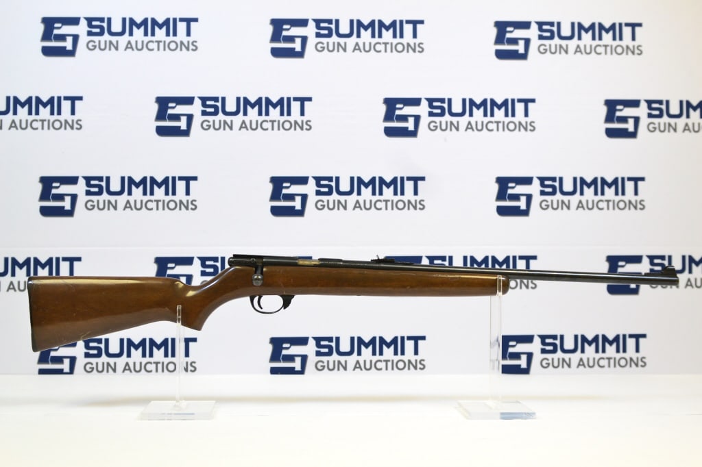Squires Bingham Model 14 .22 LR: This .22 plinker comes with a hooded front sight, adjustable rear sight, trigger guard safety, no magazine. Original wood stock. Please see photos. - Bore: Shiny , Action: Bolt - 23
