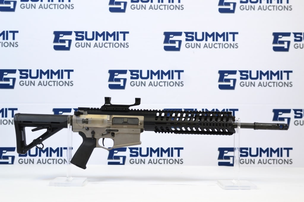 POF Model P-308 .308 Win: Chambered in the powerful .308 WIN, This beautiful Billet CNC machined rifle features a 16" barrel, quad rail upper, and muzzle brake to enhance control from the shorter barrel length. Features a tita