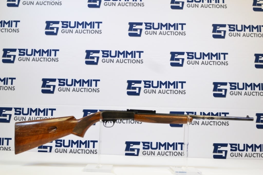 Browning SA-22 Takedown .22LR: One of the original "takedown" rifles, this one comes with fixed front sights, picatinny rail mounted for optics, original checkered wood furniture with chip out of stock, storage butt stock, no magaz