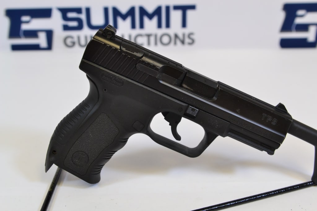 Canik TP9 9mm: Up for auction is a Canik TP9 chambered in 9mm. This pistol comes with fixed front sight, adjustable rear sight, no magazine, and is in overall good condition. Please see photos. - Barrel Length: 4 ; 