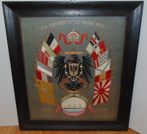 Rare Imperial German Navy Kaiserliche Marine Silk Sailors Service Embroidery (1 of 11)