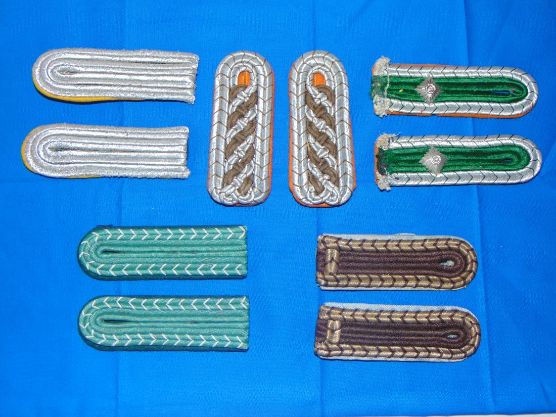 WWII German Shoulder Board Lot, 5 Matching Pairs (1 of 6)