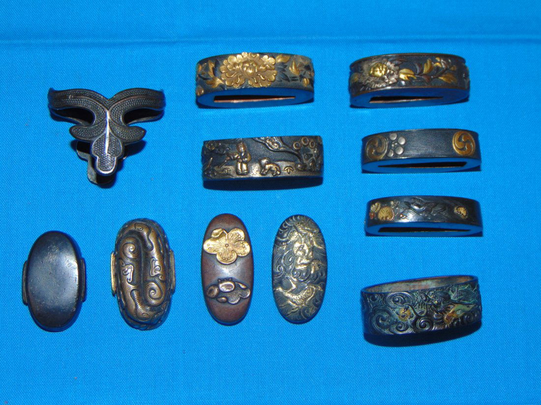 Antique Japanese Samurai Sword Fitting Lot, FUCHI KASHIRA (1 of 11)