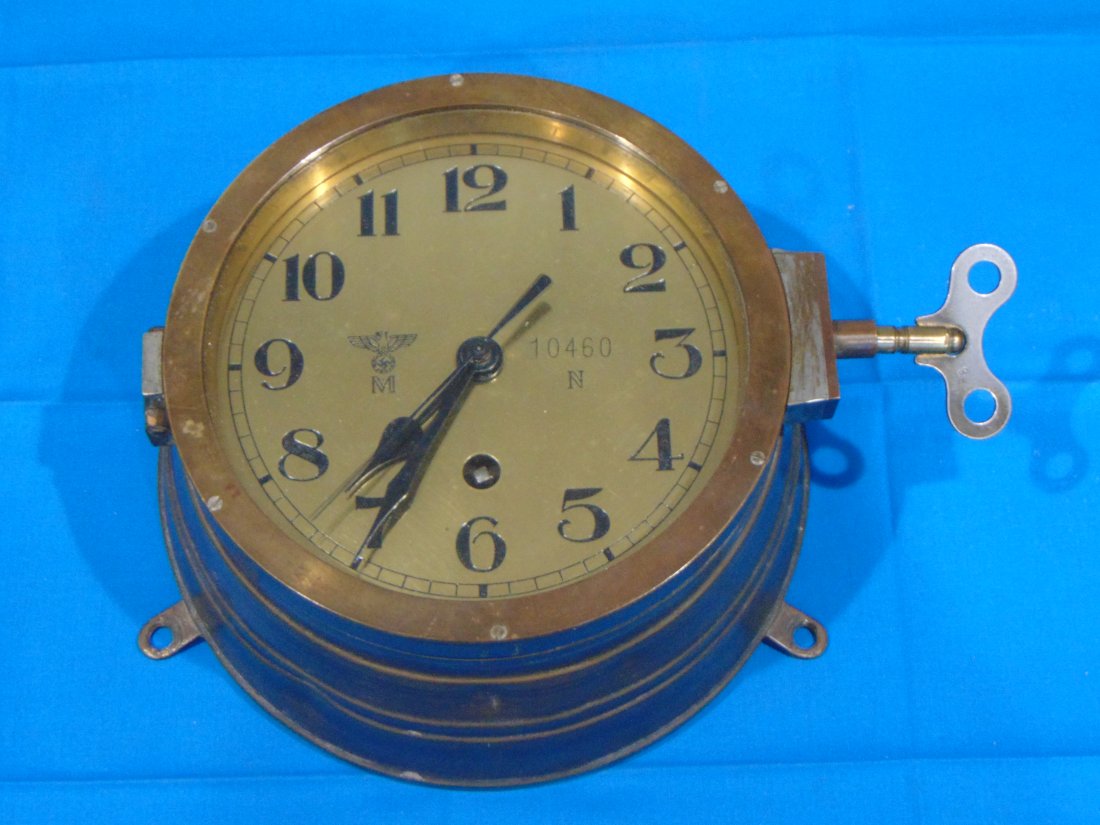 WWII German Navy Kreigsmarine U-Boat or Ships Deck Clock #10460N (1 of 14)