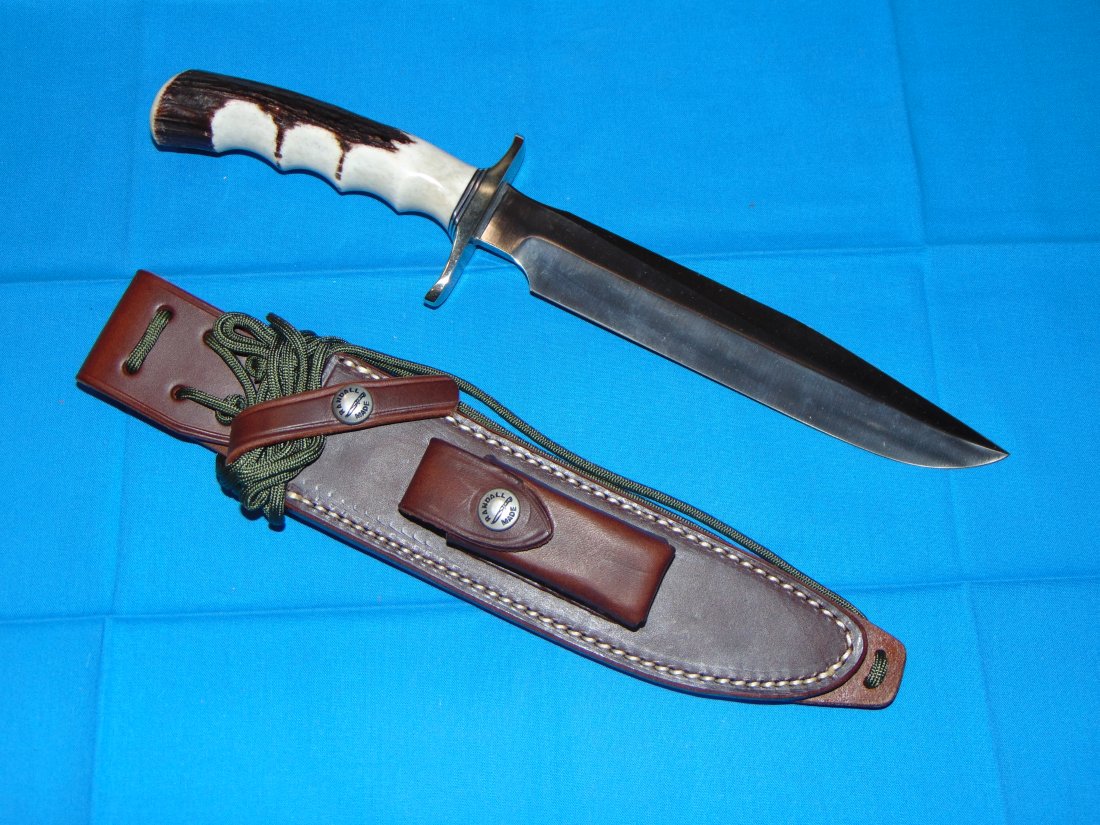 MINT Randall Made Knife, Model 1-7" Stag w/ Sheath & Stone (1 of 11)