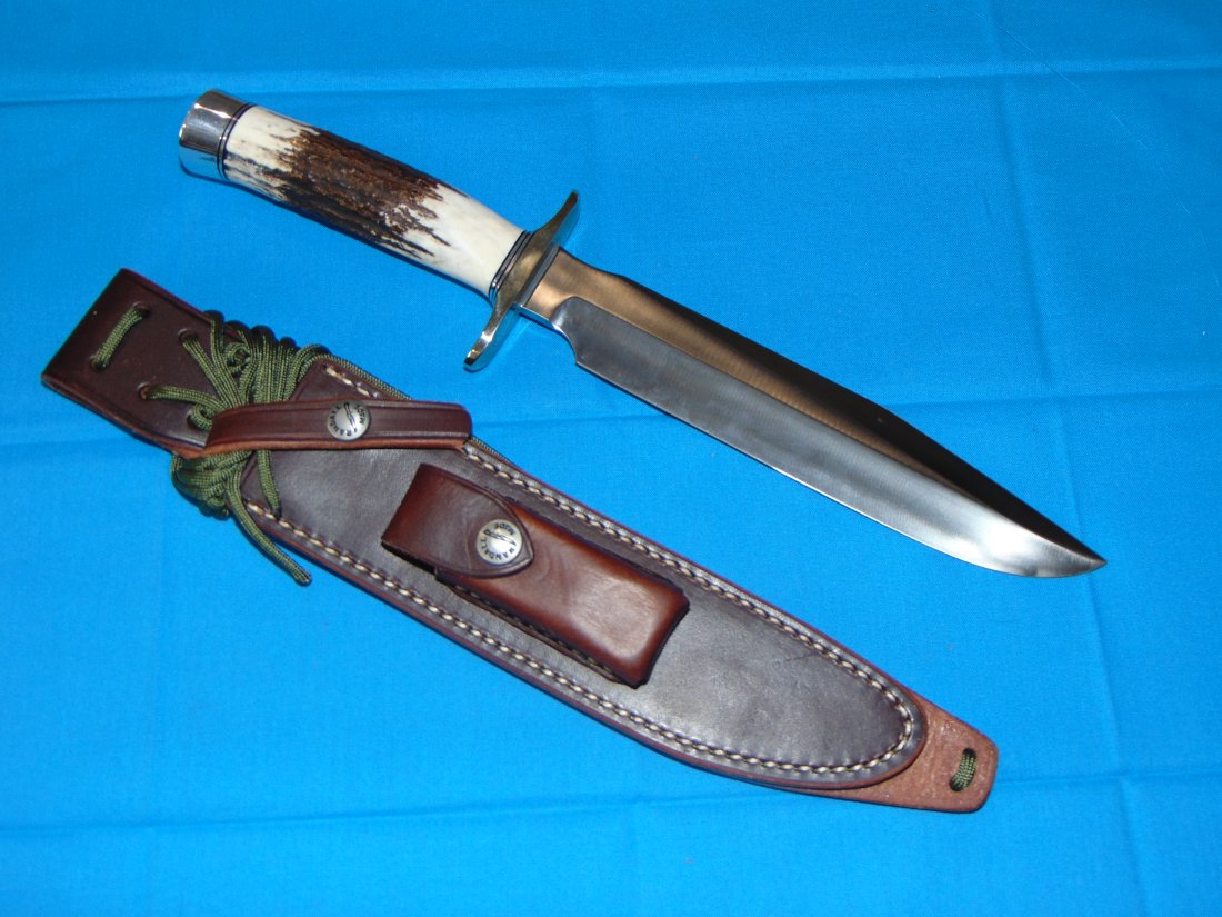 MINT Randall Made Knife, Model 1-8" Stag w/ Sheath & Stone (1 of 10)