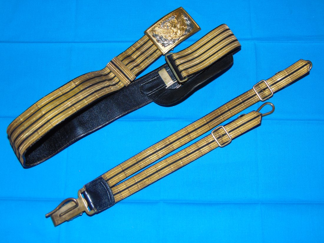 Rare WWII U.S. Army General's Sword Belt, Buckle and Hangers, British Made ! (1 of 9)