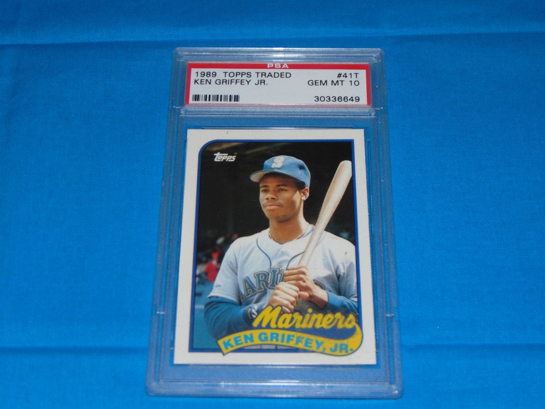 1989 Topps Traded #41T KEN GRIFFEY JR Rookie Card, PSA-10 GEM MT (1 of 3)
