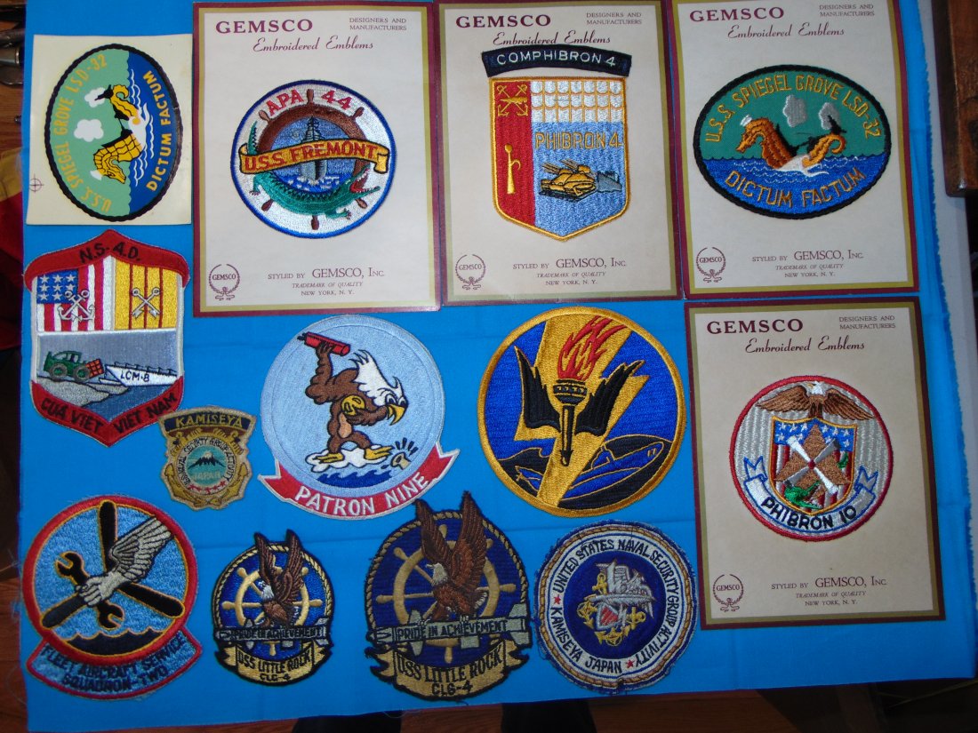 Lot of VIETNAM WAR Era Patches, Some on GEMSCO Cards (1 of 9)