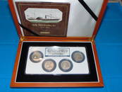 Rare SS REPUBLIC CSA New Orleans Die Variety, 4 COIN SET, 50c 1861-O, NGC 47/50