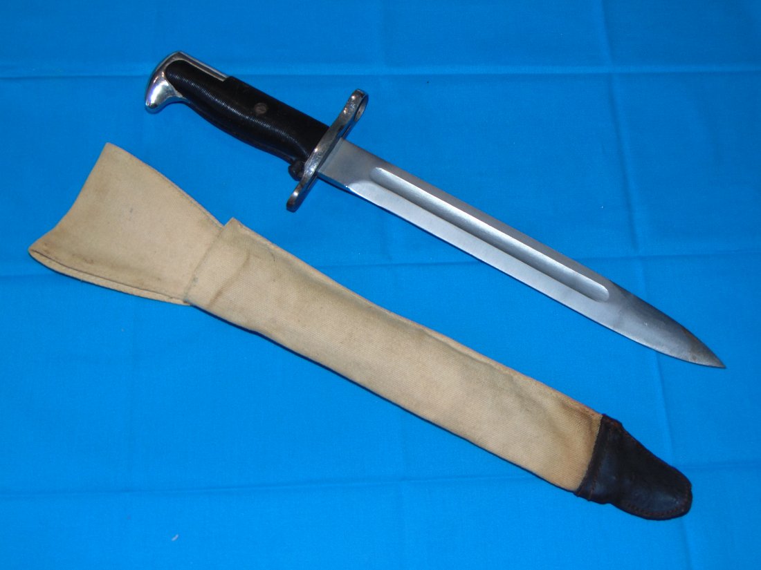 WWII M1 M-1 Garand Parade Bayonet, 10" Uncut UC (1 of 9)