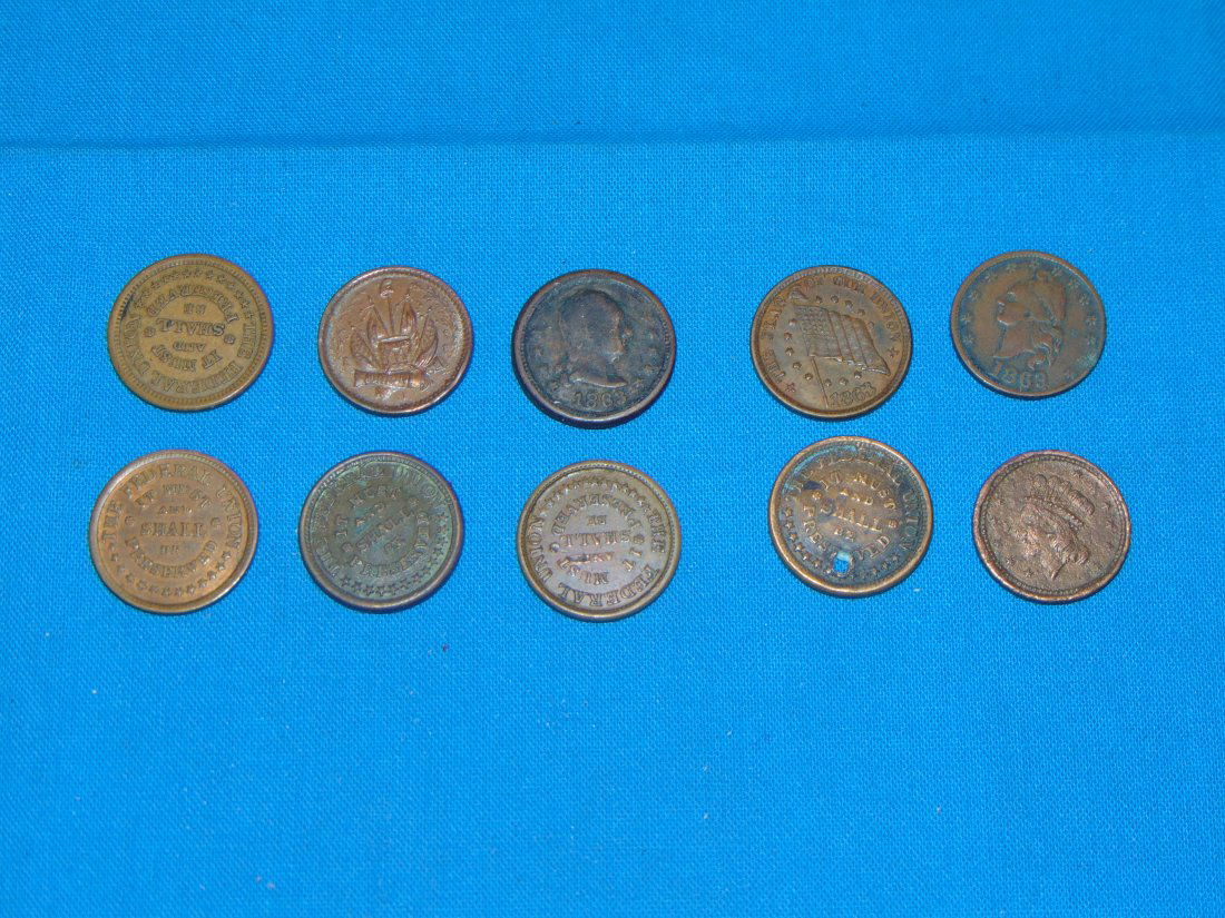 Civil War Hard Times Token Lot of 10 (1 of 6)