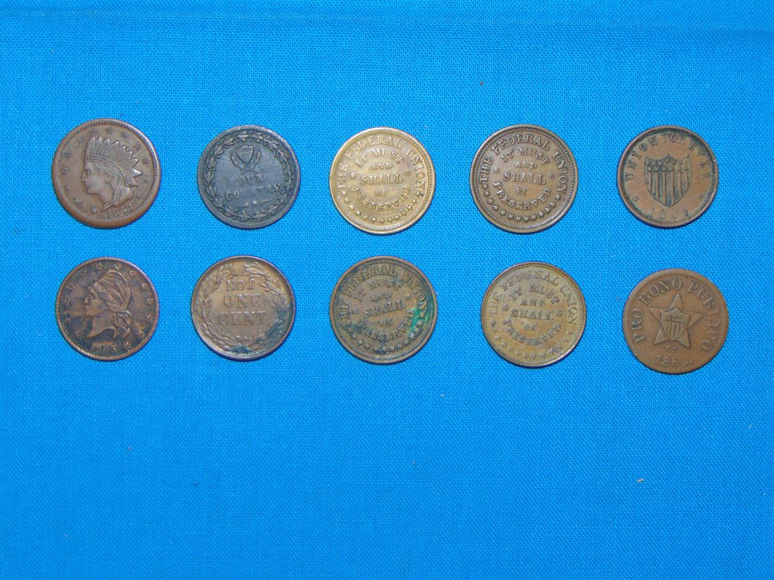 Civil War Hard Times Token Lot of 10 (1 of 5)