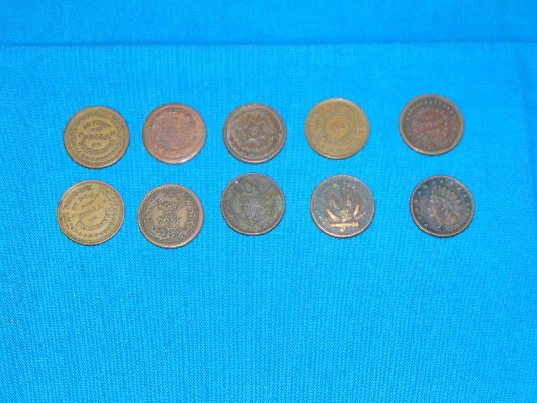 Civil War Hard Times Token Lot of 10 (1 of 6)