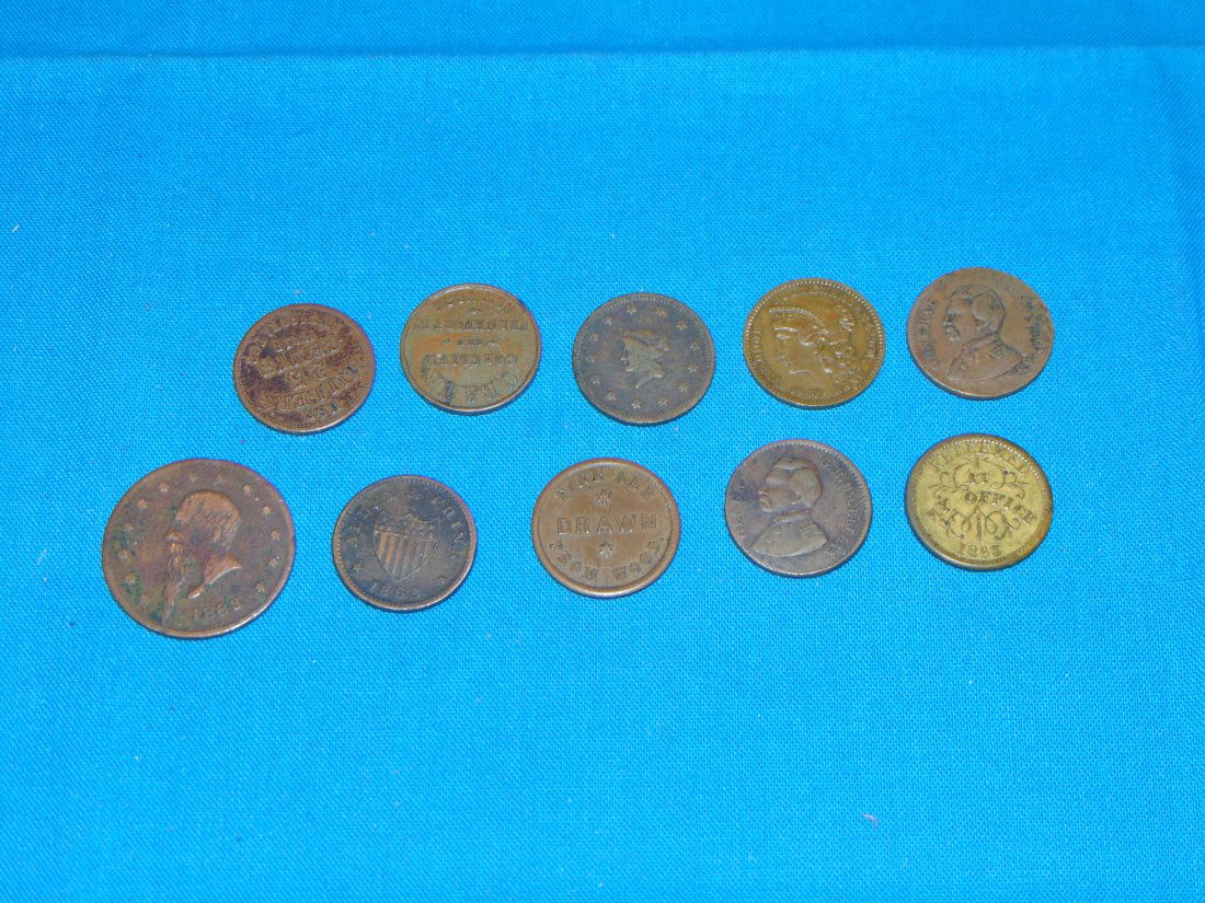 Civil War Hard Times, STORE Token Lot of 10 (1 of 6)