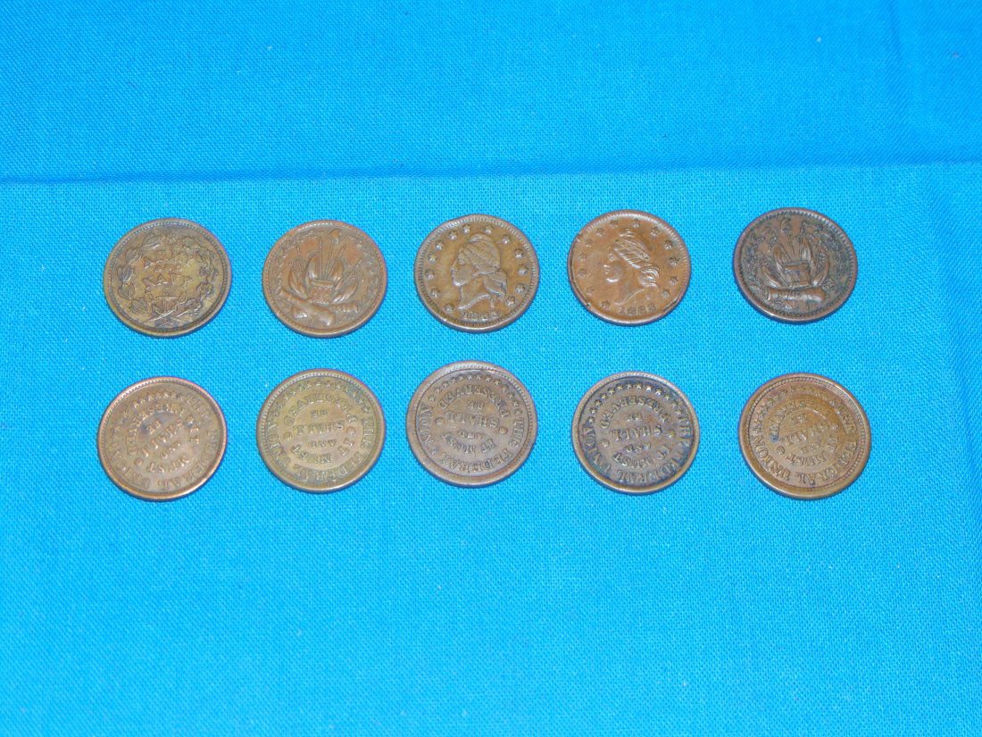 Civil War Hard Times Token Lot of 10 (1 of 6)