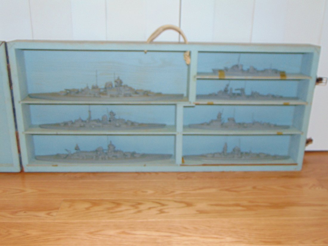Cased WWII USN Recognition / Training Models, 8 German Kreigsmarine Ships (1 of 8)