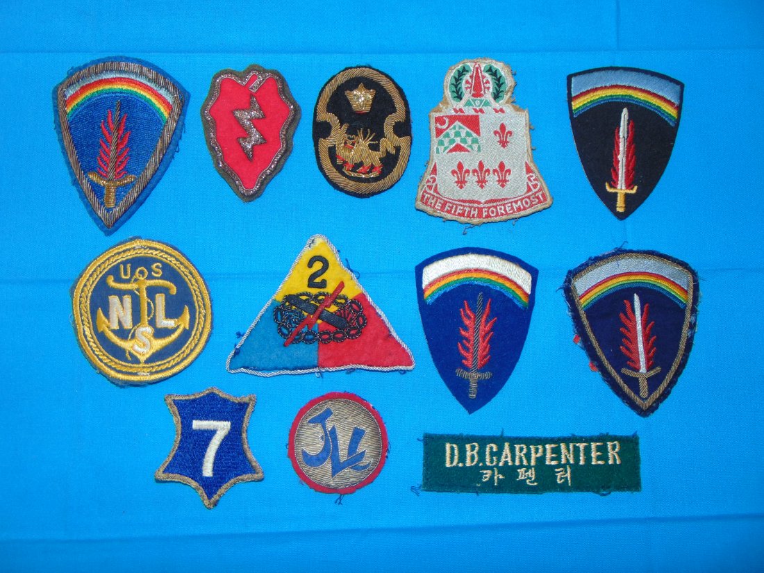 WWII U.S. Patch Lot, Bullion & Theater Made (1 of 10)