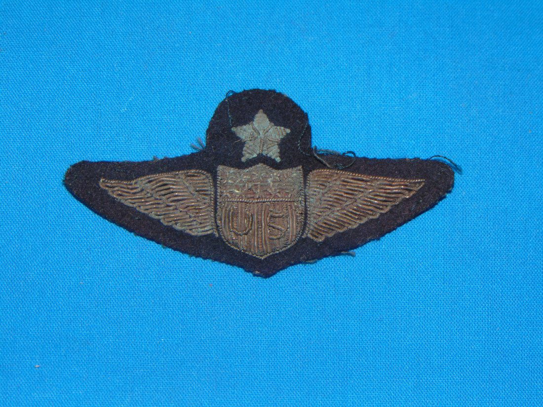 WWI USAS Pilot's Bullion Wing Badge Patch (1 of 8)