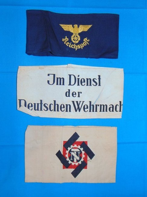 WWII German Armband Trio, Reichsport, Teno & Wehrmacht (1 of 7)