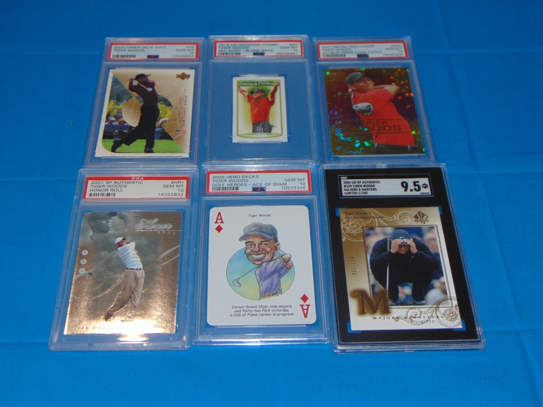 TIGER WOODS Lot of 6 Graded Cards, PSA10 & SCG9.5 (1 of 10)