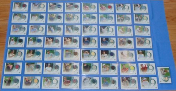 TIGER WOODS 2002 SP Game Used Front 9 Fabric F9S-TI, F9S-WO & 50+ Others: NICE SP FRONT 9 FABRIC LOT