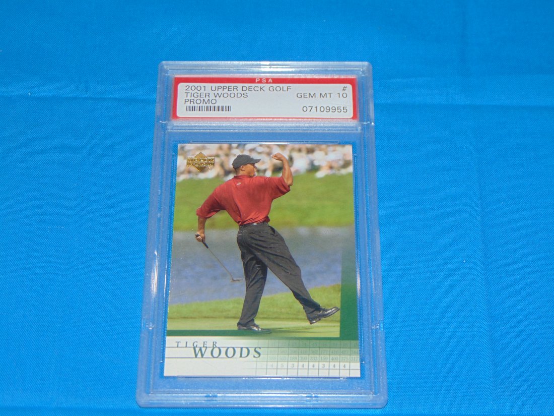 TIGER WOODS 2001 Upper Deck PROMO,  PSA10 (1 of 3)