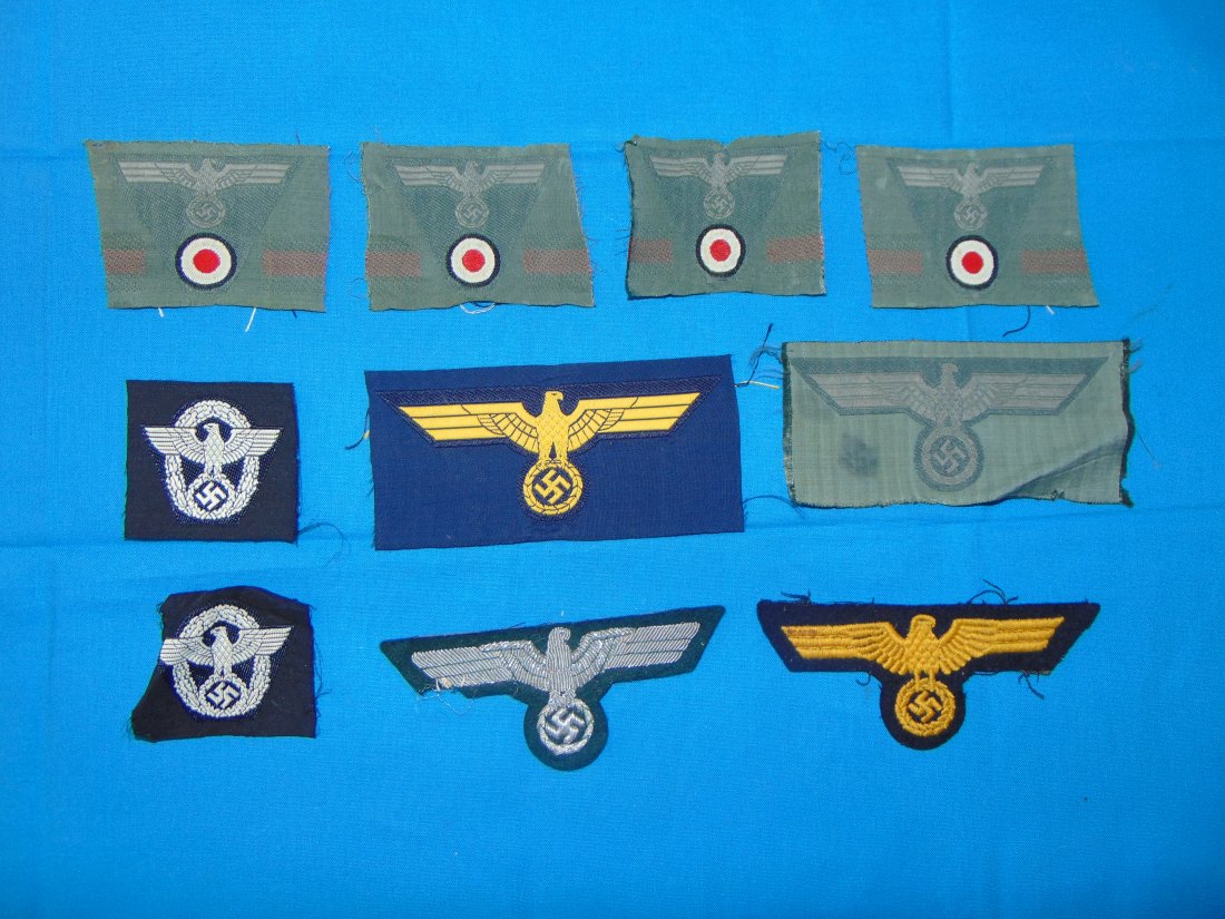WWII German Eagle Patch Insignia Lot (1 of 4)