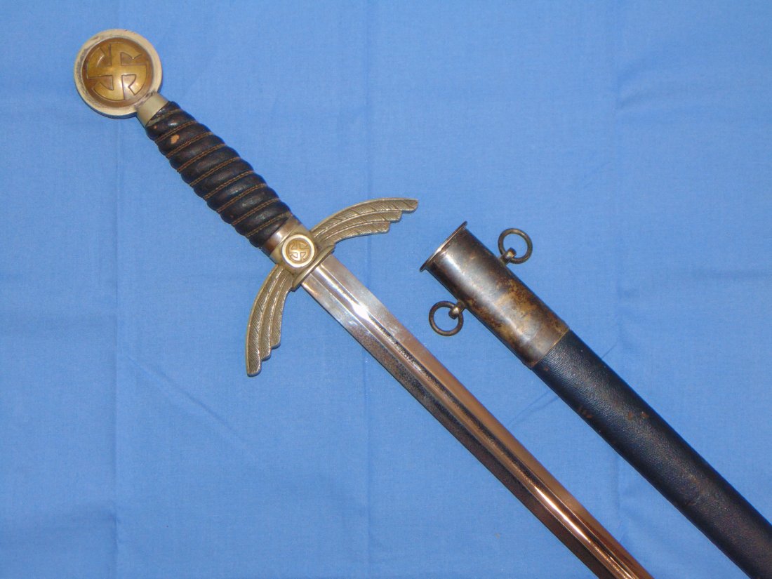 Early WWII German Luftwaffe Army Officer's Sword, Nickel Silver WEYERSBERG (1 of 13)