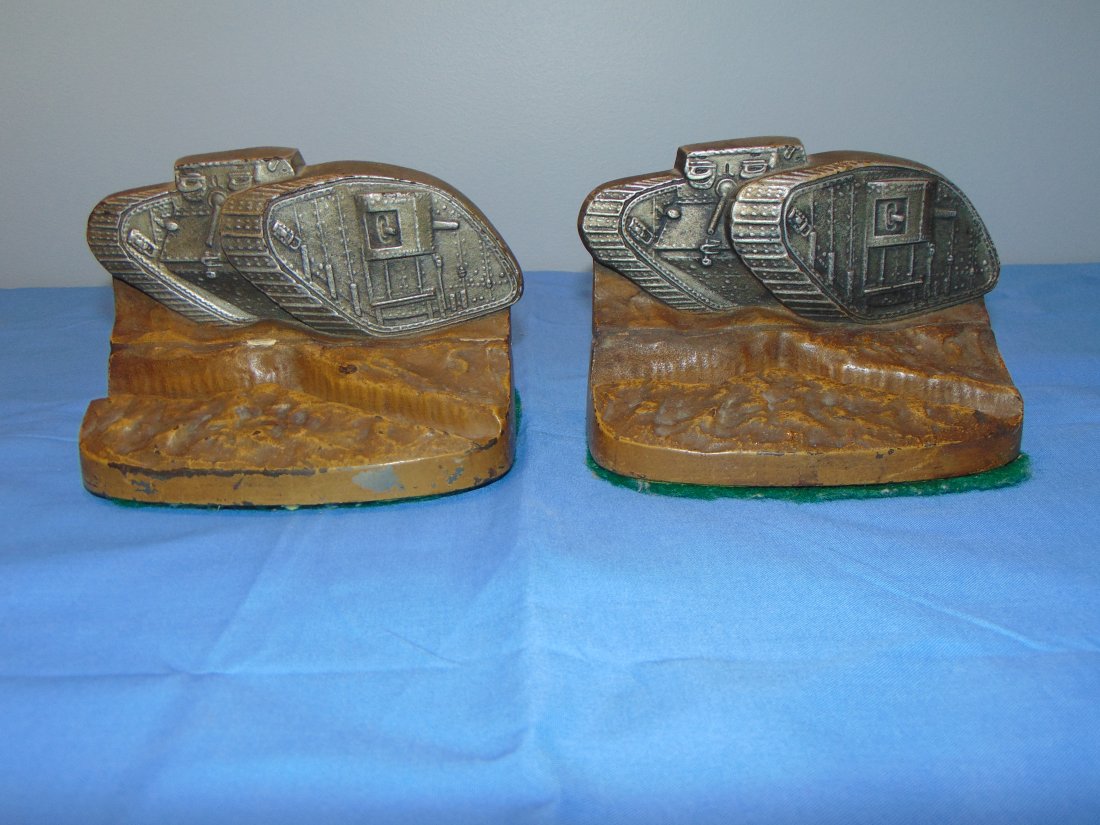 Cast Iron Bookends, WWI TANKS (1 of 5)