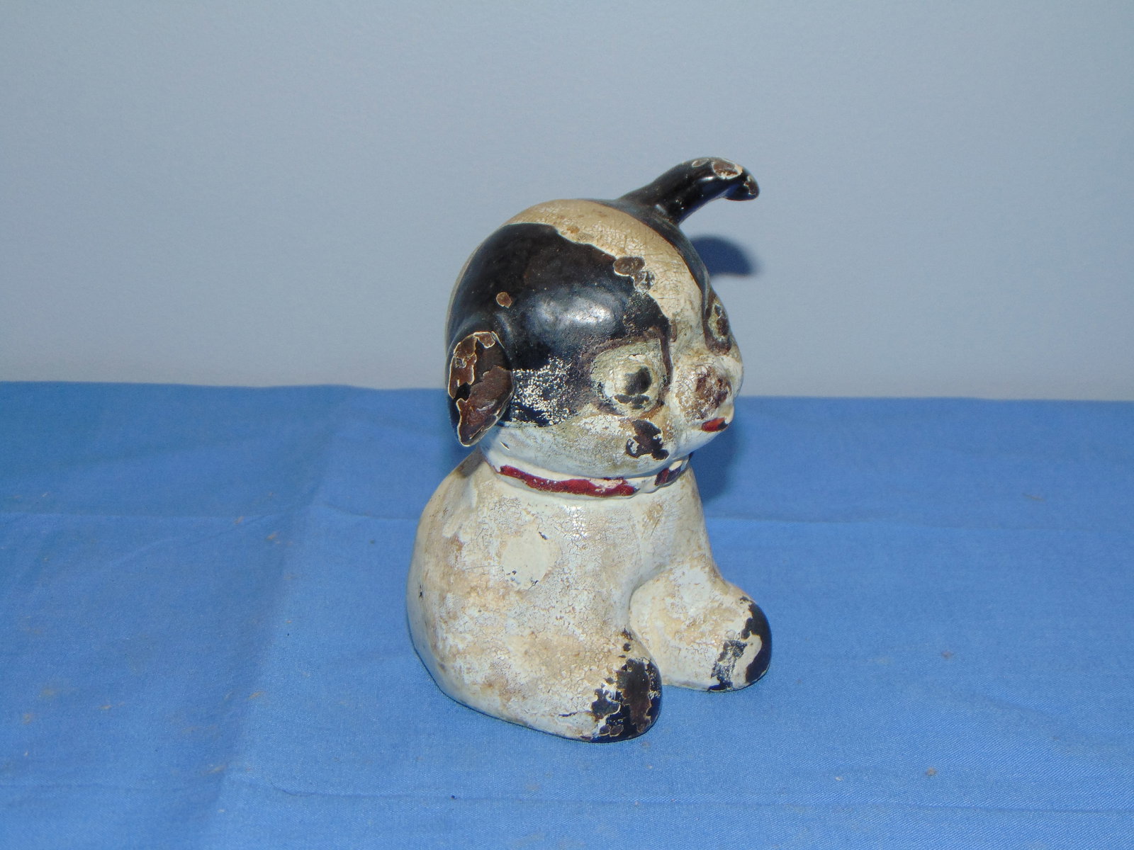 Original Antique Cast Iron Doorstop, BOSTON TERRIER Dog: NICE ORIGINAL ANTIQUE CAST IRON DOORSTOP.