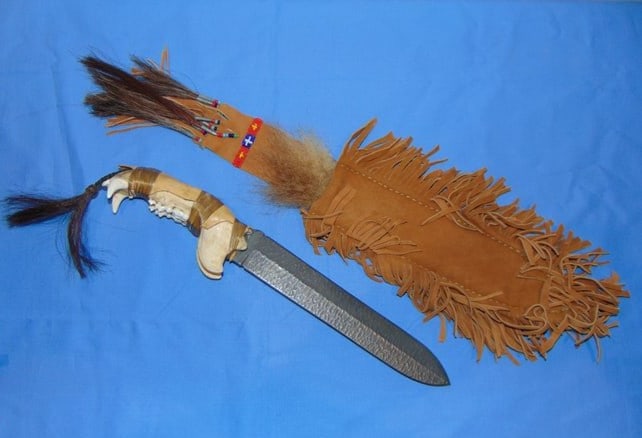 Custom Bear Jaw Spear Point Bowie Knife (1 of 9)