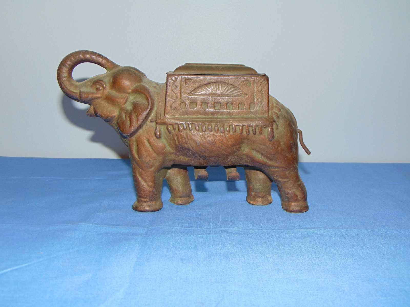 Bronze Patinated Cast Iron Elephant Form Cigarette Dispenser (1 of 8)