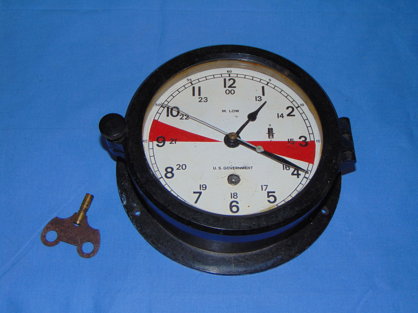 WWII Ships Deck Clock, U.S. Government M.LOW (1 of 5)
