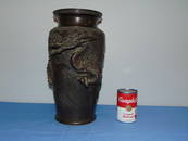 Fantastic Large Japanese Meiji Bronze Dragon Vase