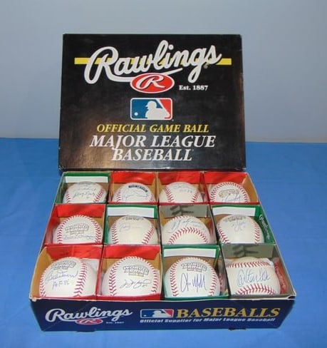 Lot of 12 Autographed MLB Baseballs, RED SOX Players (1 of 7)