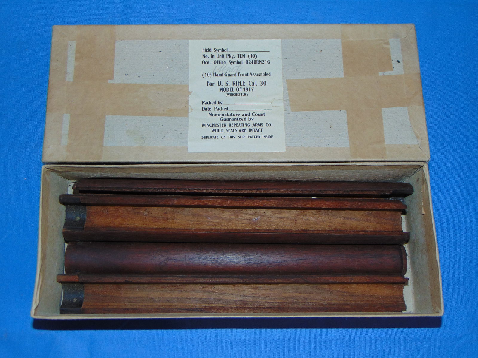NOS WWII WINCHESTER Model 1917 Eddystone Handguard Lot of 5 w/ Box (1 of 5)