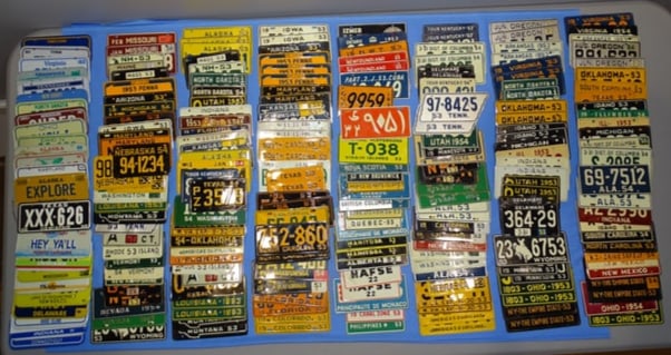 1953 1954 1955 Wheaties Mini Bicycle License Plate Lot of  220 (1 of 7)